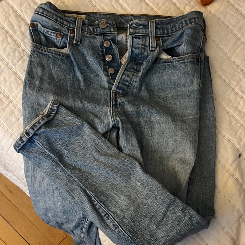 Levi’s Blue Denim Button-Fly Jeans